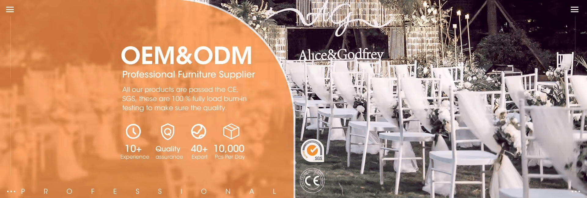 JJY EVENT Wedding Table Chair Manufacturer