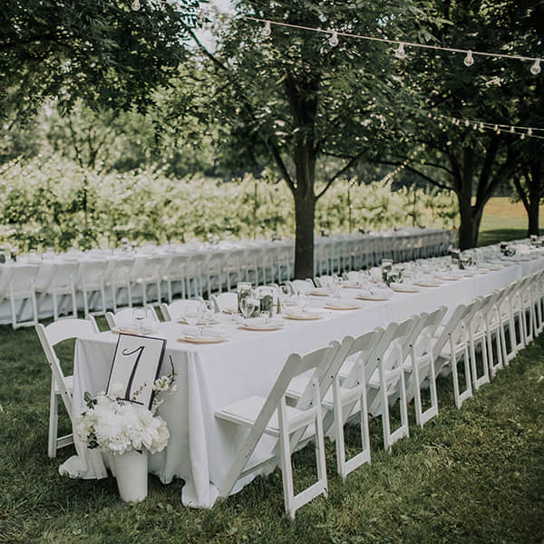 Resin Folding Chair – Classic White Wedding Chair