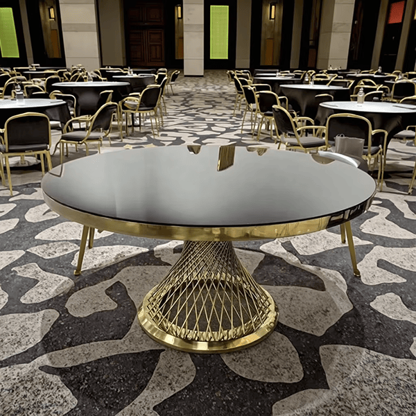 Rectangular Wedding Banquet Table – Foldable Metal Frame