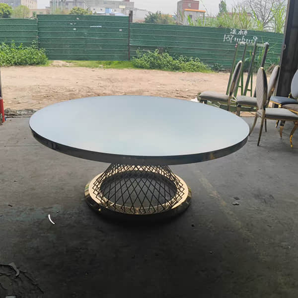 Rectangular Wedding Banquet Table – Foldable Metal Frame