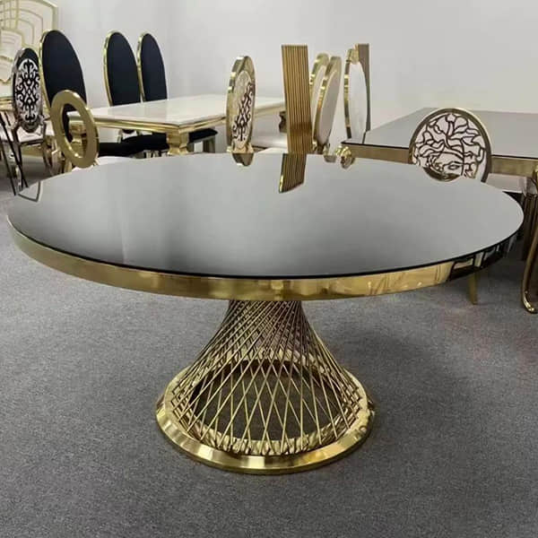 Rectangular Wedding Banquet Table – Foldable Metal Frame