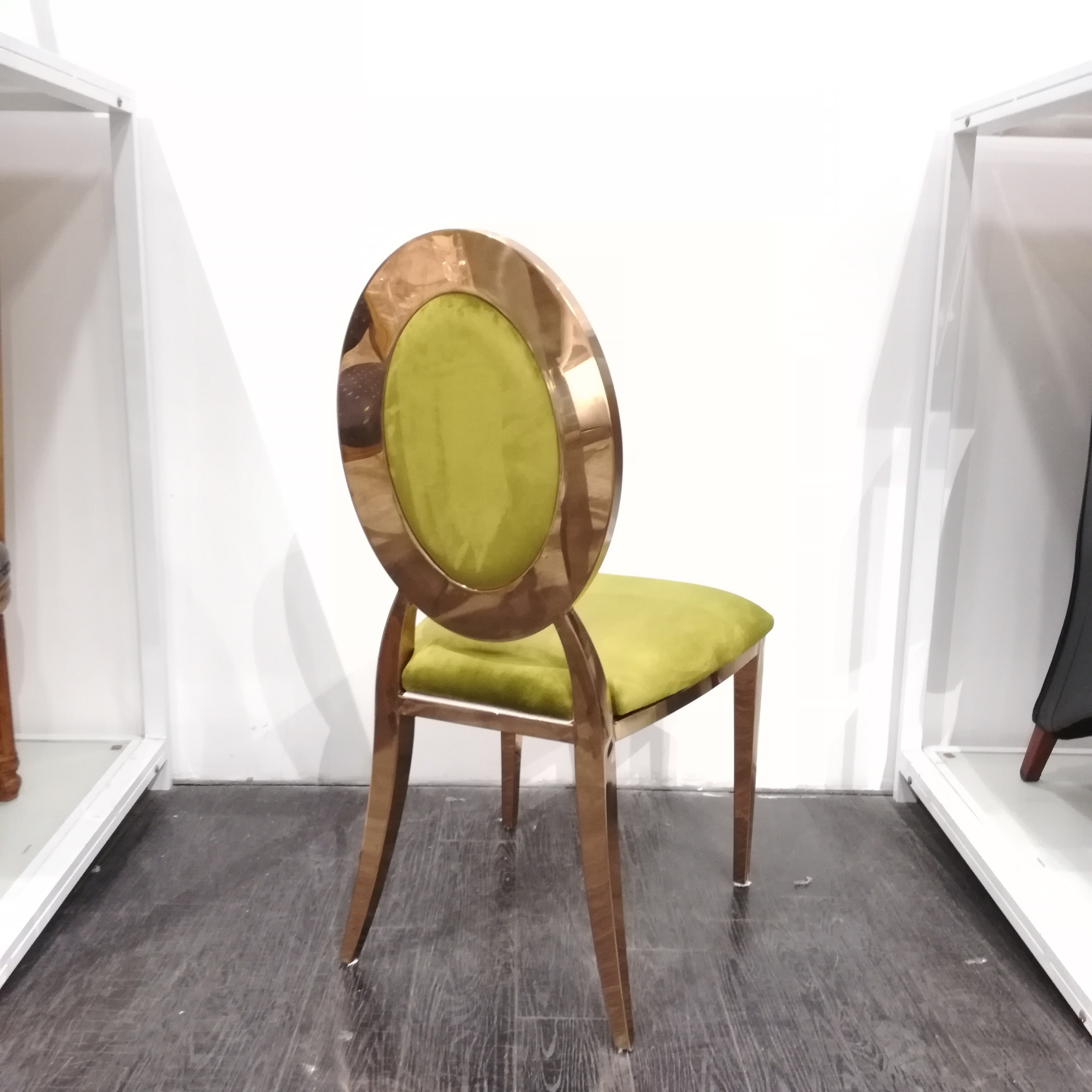 Customizable Rose Gold Frame Chair - Detachable Velvet Cushion (Color Options)