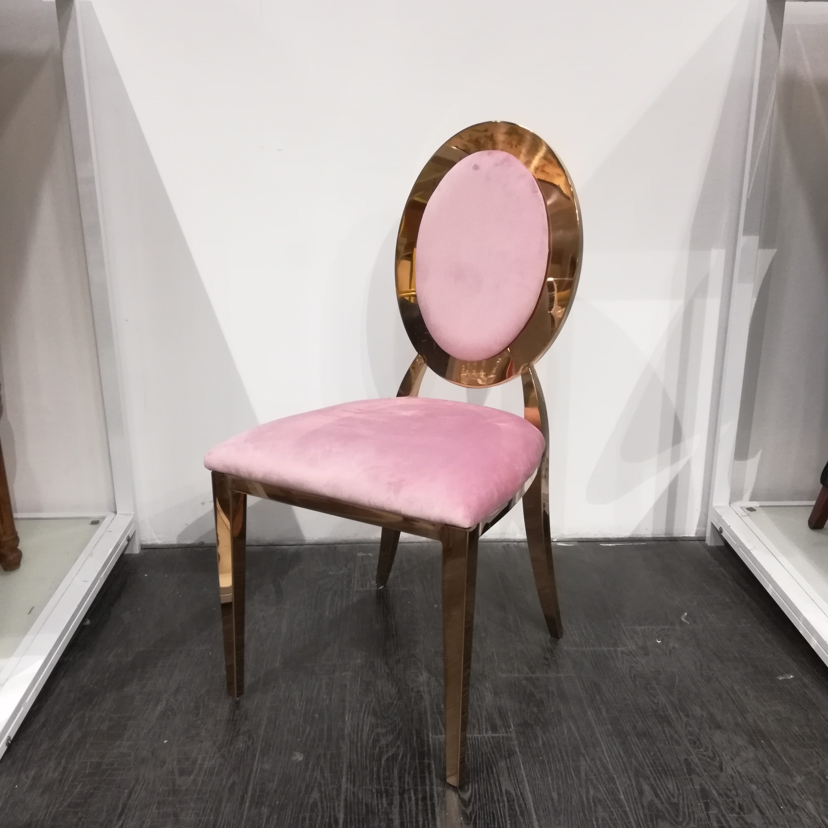 Customizable Rose Gold Frame Chair - Detachable Velvet Cushion (Color Options)