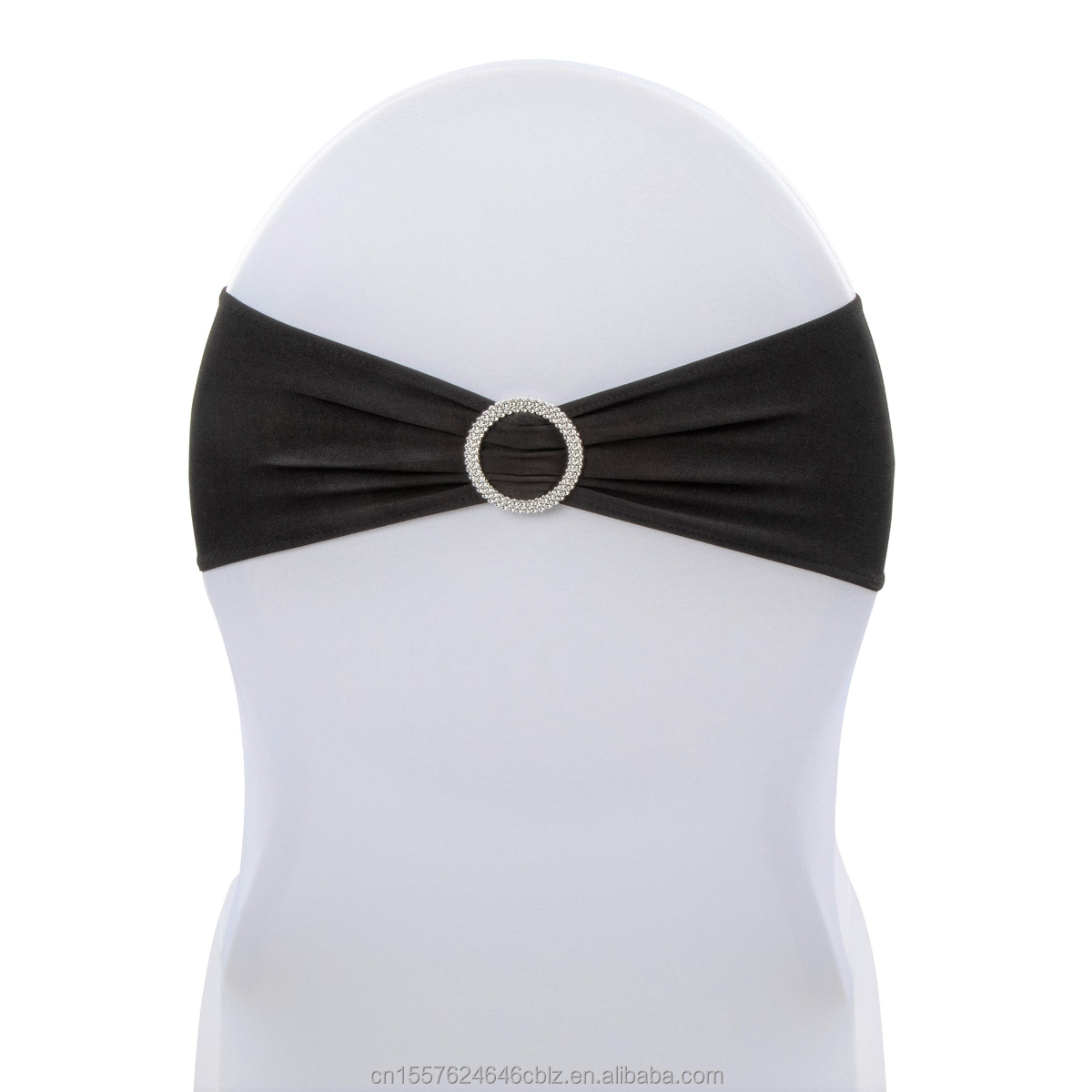 Stretch Spandex Chair Sash with Round Buckle – Banquet Wedding Chair Band