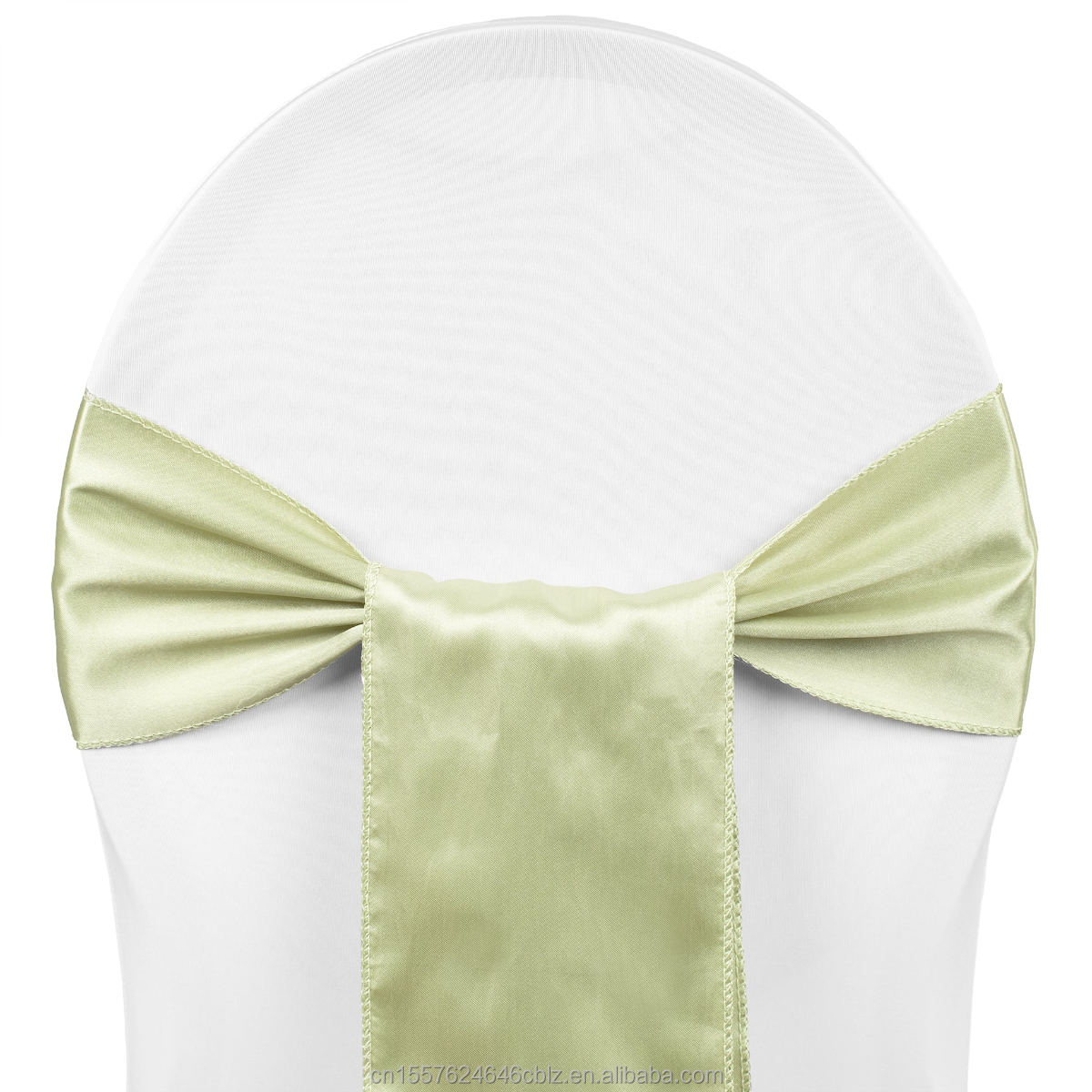 Satin & Organza Chair Sashes Bow Tie – Wedding Banquet Chair Decorations