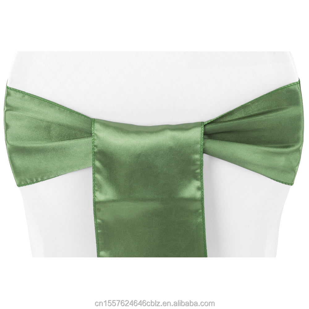 Satin & Organza Chair Sashes Bow Tie – Wedding Banquet Chair Decorations