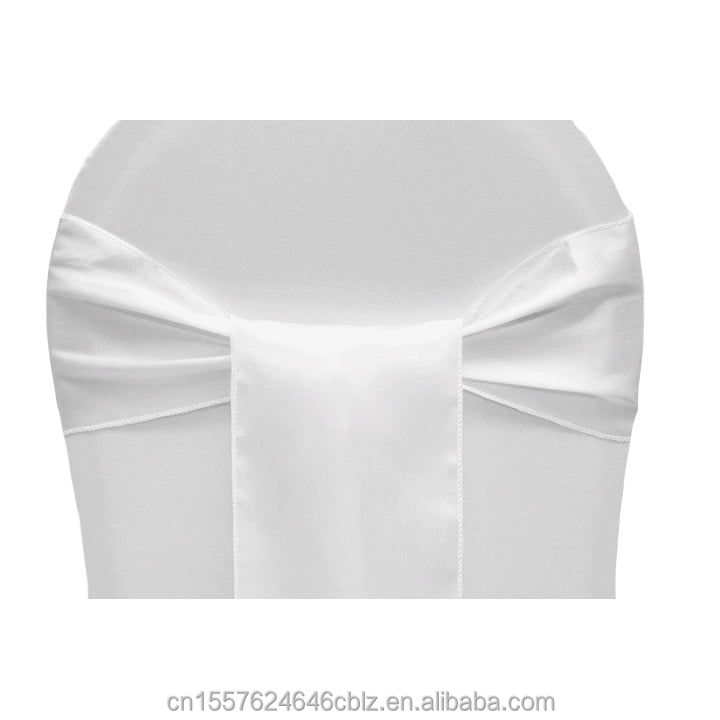 Satin & Organza Chair Sashes Bow Tie – Wedding Banquet Chair Decorations