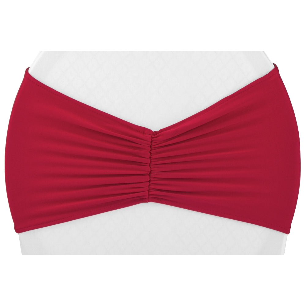 Wide Pleated Stretch Spandex Chair Sash Band for Wedding Banquet Events