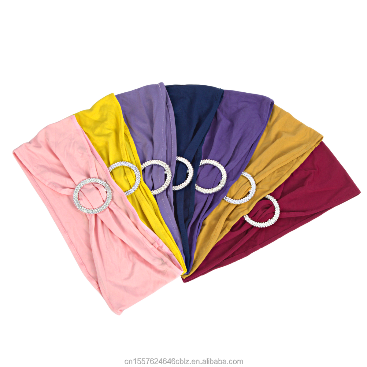 Stretch Spandex Chair Sash with Round Buckle – Banquet Wedding Chair Band