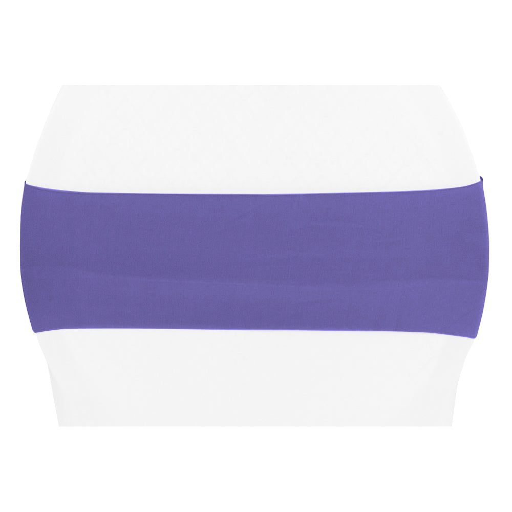 Wide Solid Color Stretch Spandex Chair Band – Banquet Wedding Chair Sash