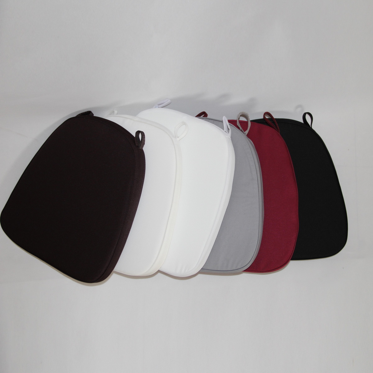 Square Chair Seat Cushion Pad with Ties – Multi Color Sponge Cushion for Banquet Event Chairs
