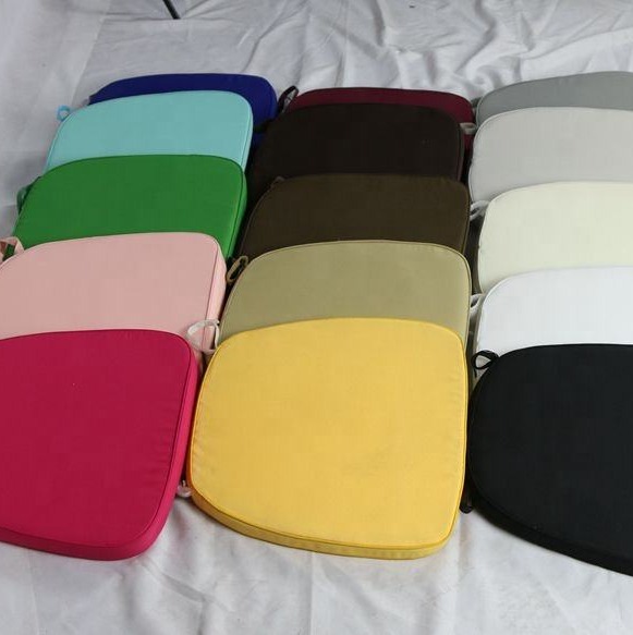 Square Chair Seat Cushion Pad with Ties – Multi Color Sponge Cushion for Banquet Event Chairs