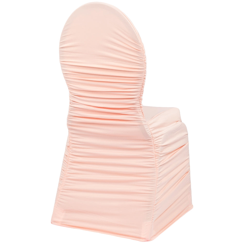Stretch Spandex Banquet Chair Cover – Flat & Ruched Styles for Wedding Event DecorStretch Spandex Ba