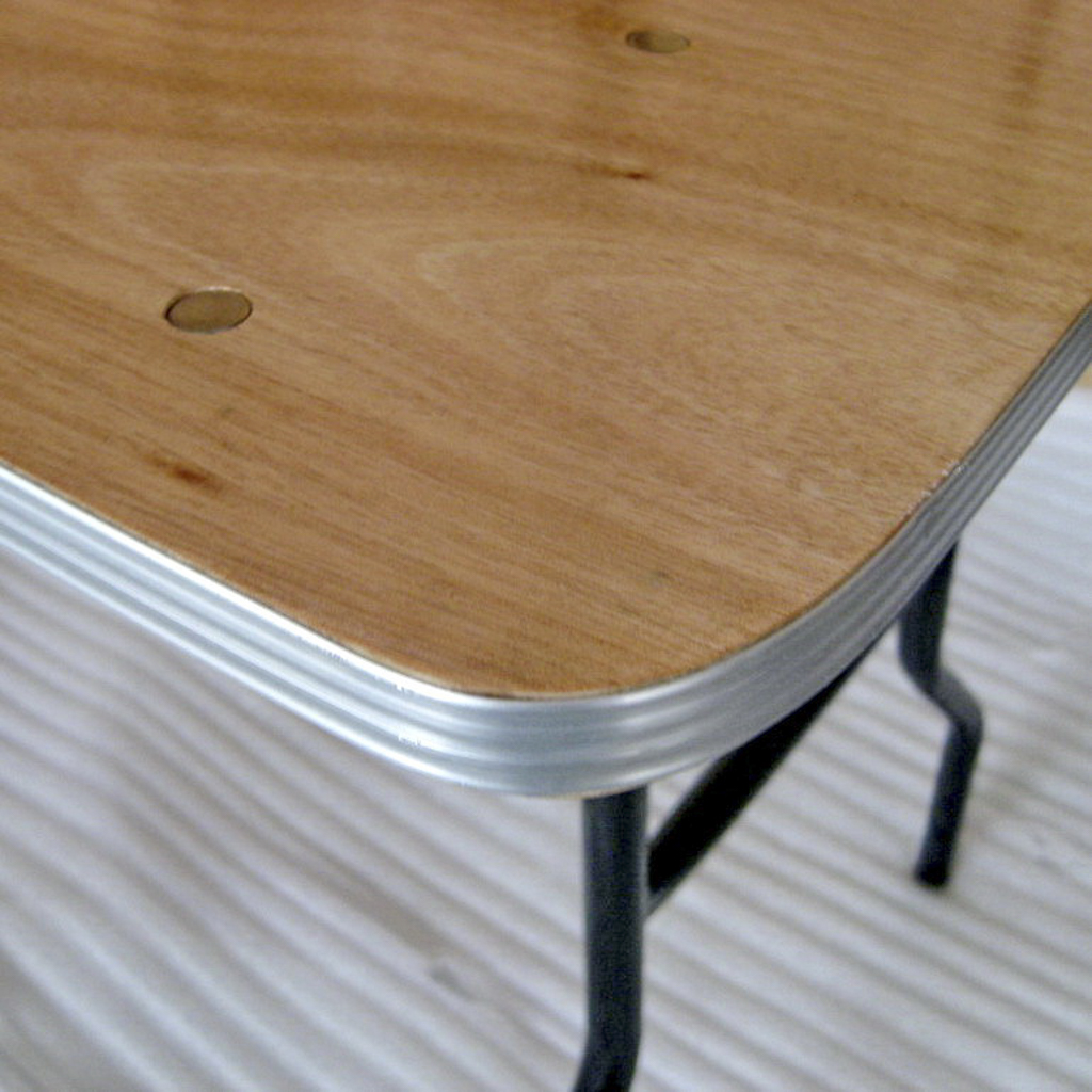 Rectangular Wood Top Folding Banquet Table, Metal Folding Legs for Event Rental