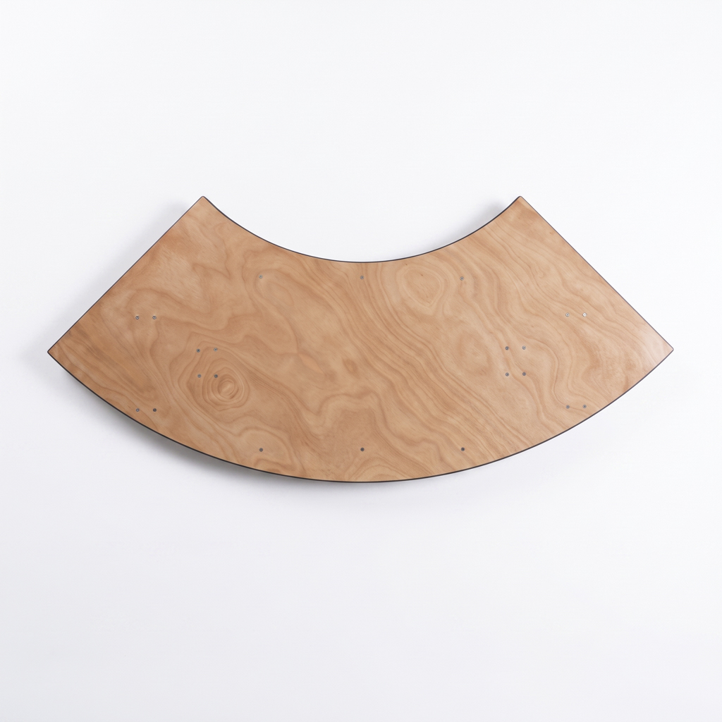 Serpentine Fan-Shaped Wooden Folding Table – Curved Half-Round Event Table for Banquet Wedding Cater