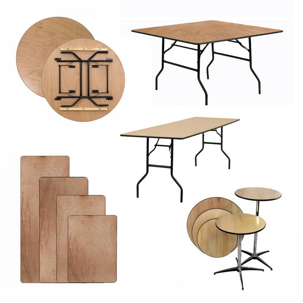 Serpentine Fan-Shaped Wooden Folding Table – Curved Half-Round Event Table for Banquet Wedding Cater