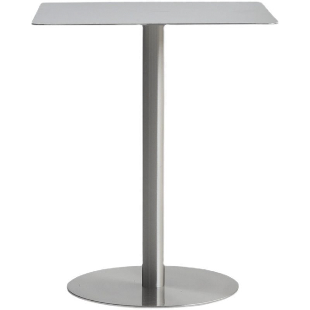 Stainless Steel Bar Table – Round & Square High Cocktail Table with Metal Pedestal Base