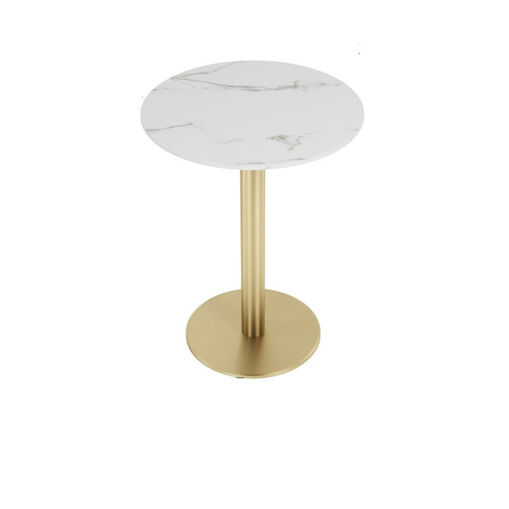 Stainless Steel Bar Table – Round & Square High Cocktail Table with Metal Pedestal Base