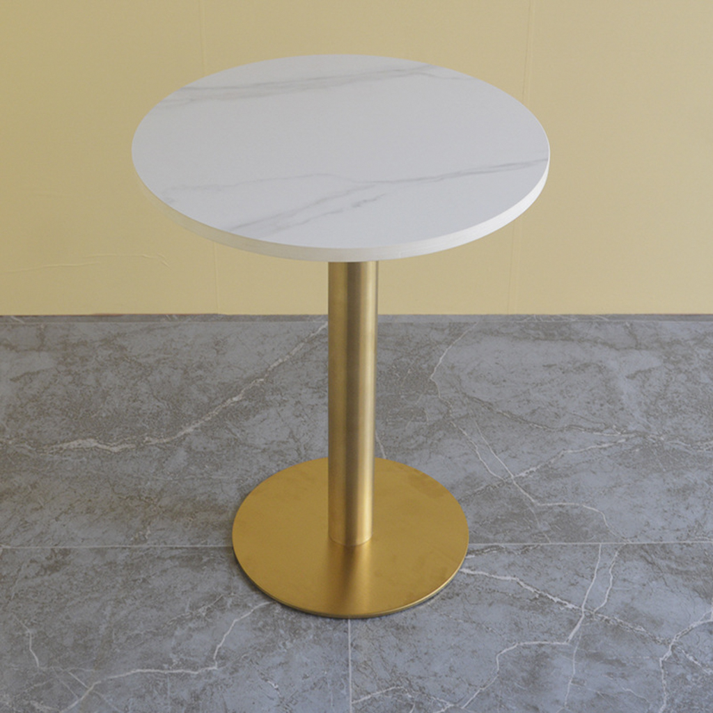 Stainless Steel Bar Table – Round & Square High Cocktail Table with Metal Pedestal Base