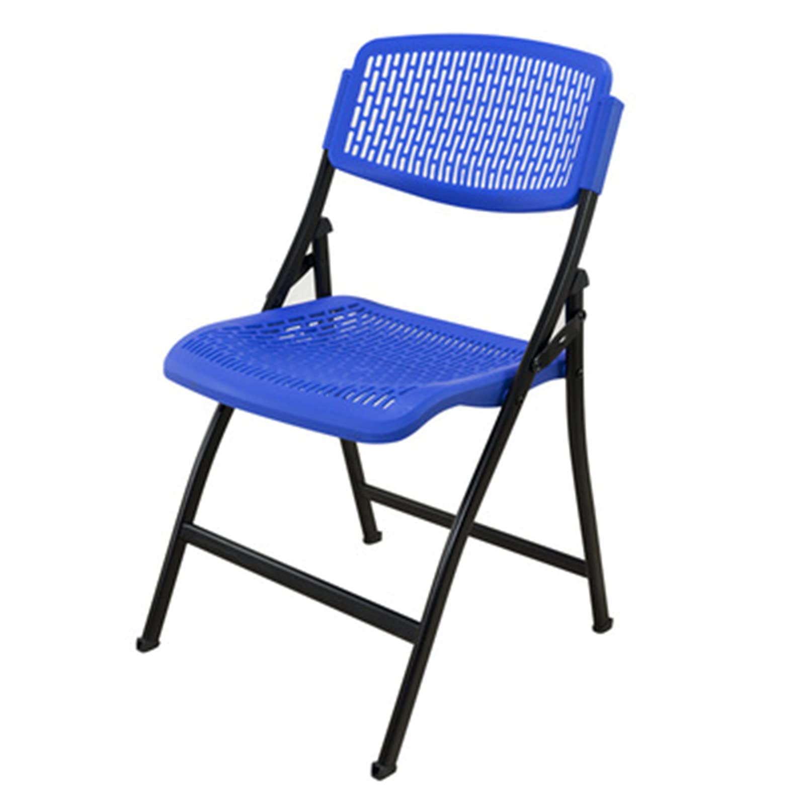 Breathable Mesh Folding Chair – Portable Stackable Event Chair in Black / Blue / White for Wedding O