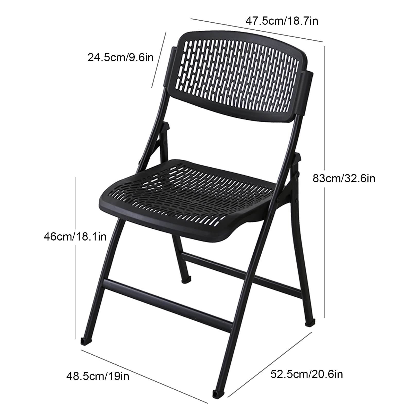 Breathable Mesh Folding Chair – Portable Stackable Event Chair in Black / Blue / White for Wedding O