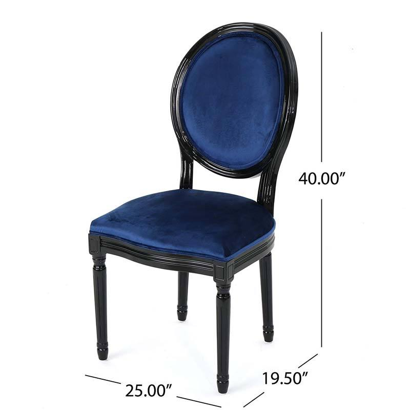 Round Back Upholstered Velvet Louis Chair Multiple Colors for Wedding Banquet Event Rental