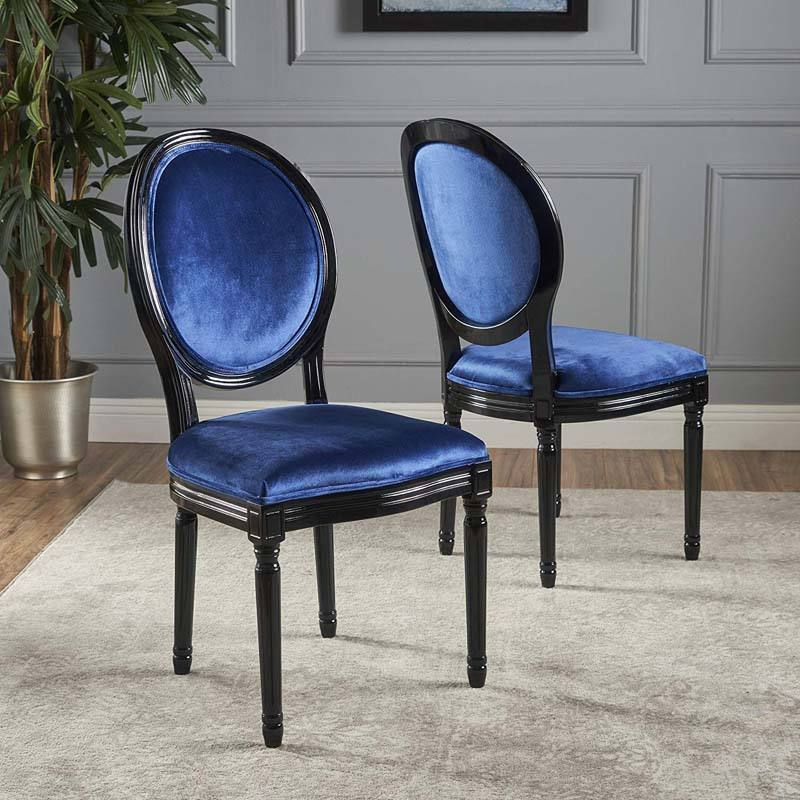 Round Back Upholstered Velvet Louis Chair Multiple Colors for Wedding Banquet Event Rental