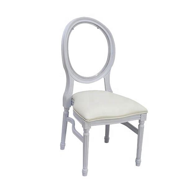 Oval Transparent Back Louis Chair – Acrylic Frame with Padded Seat