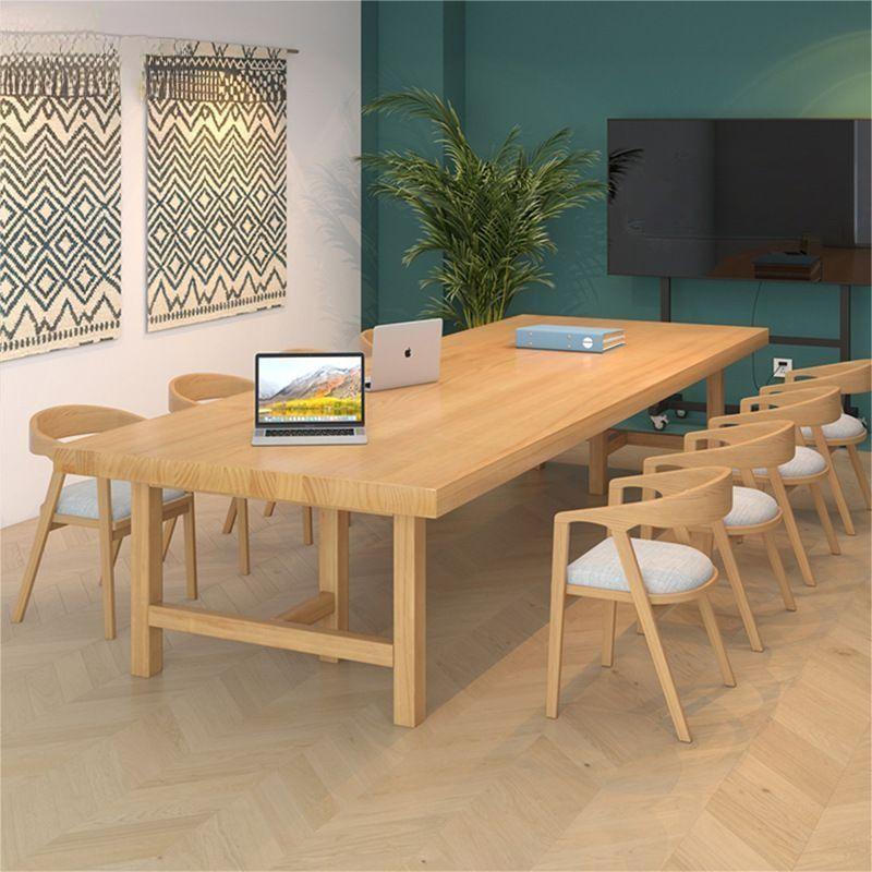 Large Solid Wood Long Table – Japanese Nordic Conference Dining Style