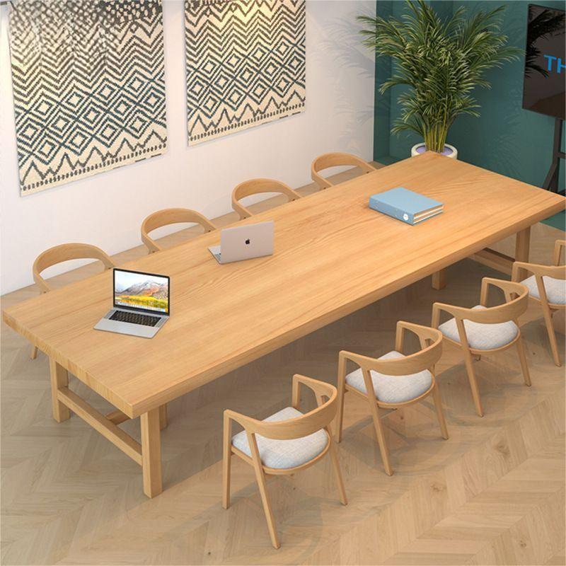 Large Solid Wood Long Table – Japanese Nordic Conference Dining Style